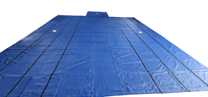 8' DROP X 8' W X 27' L BLUE COLOR 18 OZ.