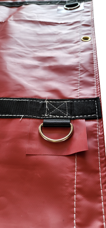 8' DROP X 8' W X 27' L RED COLOR 14 OZ