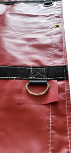 8' DROP X 8' W X 27' L RED COLOR 14 OZ