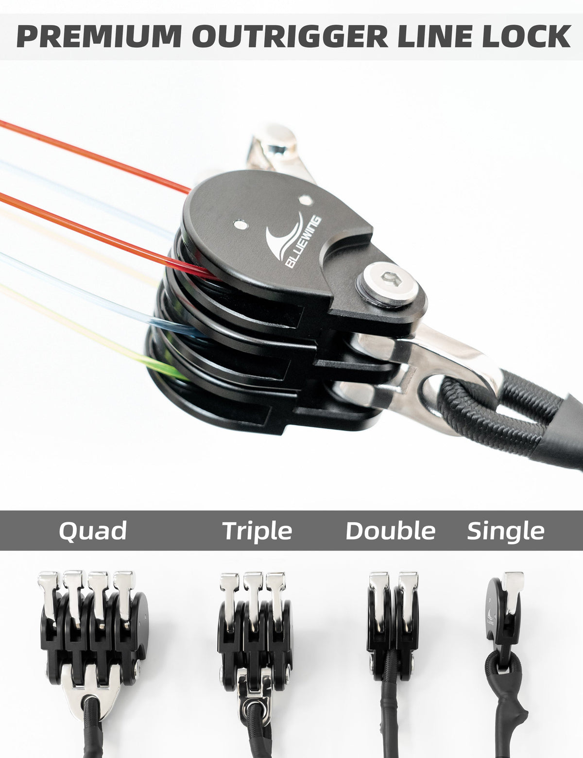 Bluewing Outrigger Line Lock Pro