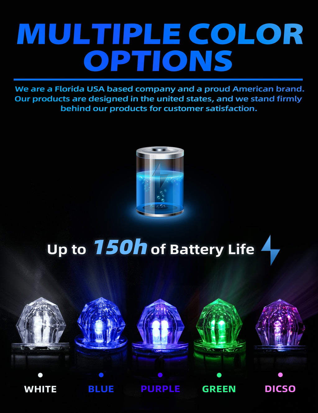 Bluewing Water Activated Diamond Deep Drop Light 5 Pack