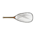 Fishpond Emerger Net 2.0 with a lightweight, durable frame and clear rubber mesh netting designed for catch-and-release fishing, featuring a textured handle for secure grip.