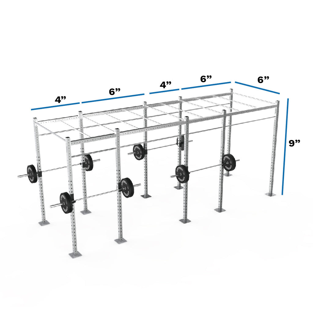 Galvanized Freestanding Expandable 9' Height Pull-Up Rig with Monkey Bar Option