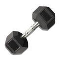 20kg Muscle Motion Rubber Hex Dumbbells (Sold Individually)