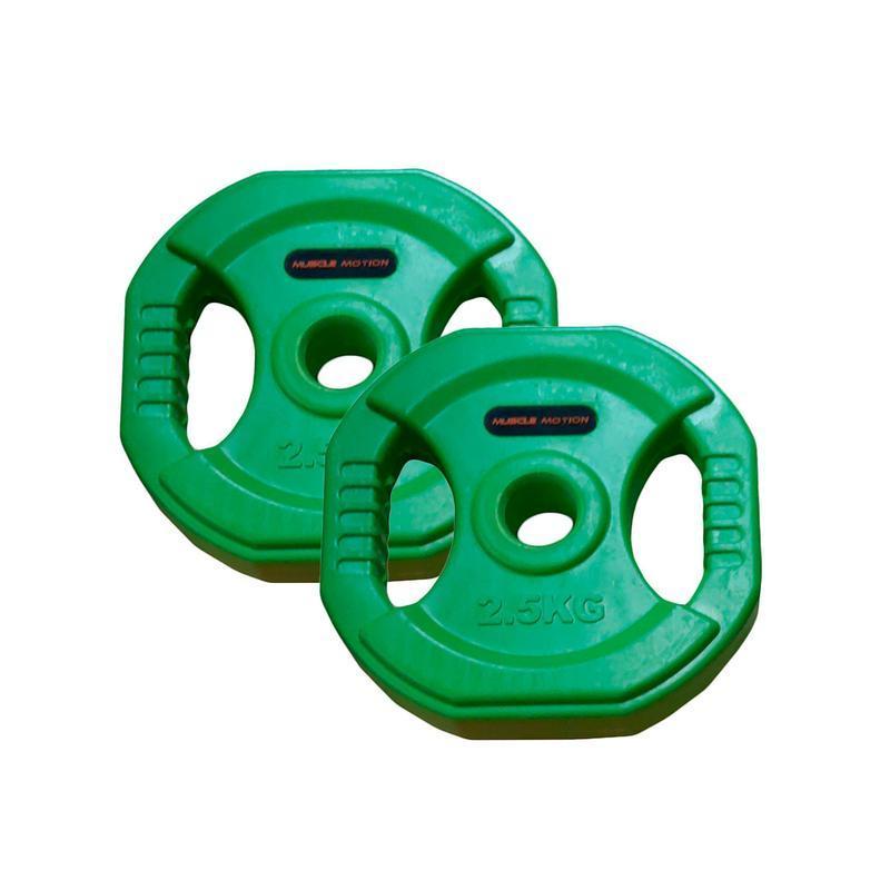 Muscle Motion 20kg Rubber Coloured Adjustable Standard Dumbbell Set