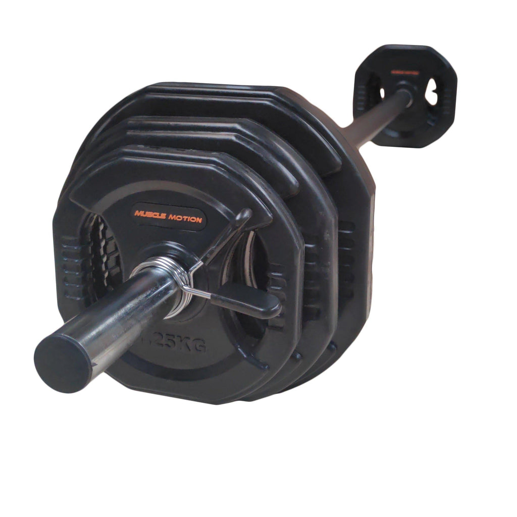 Muscle Motion 20kg Black Barbell Pump Set Plus Step