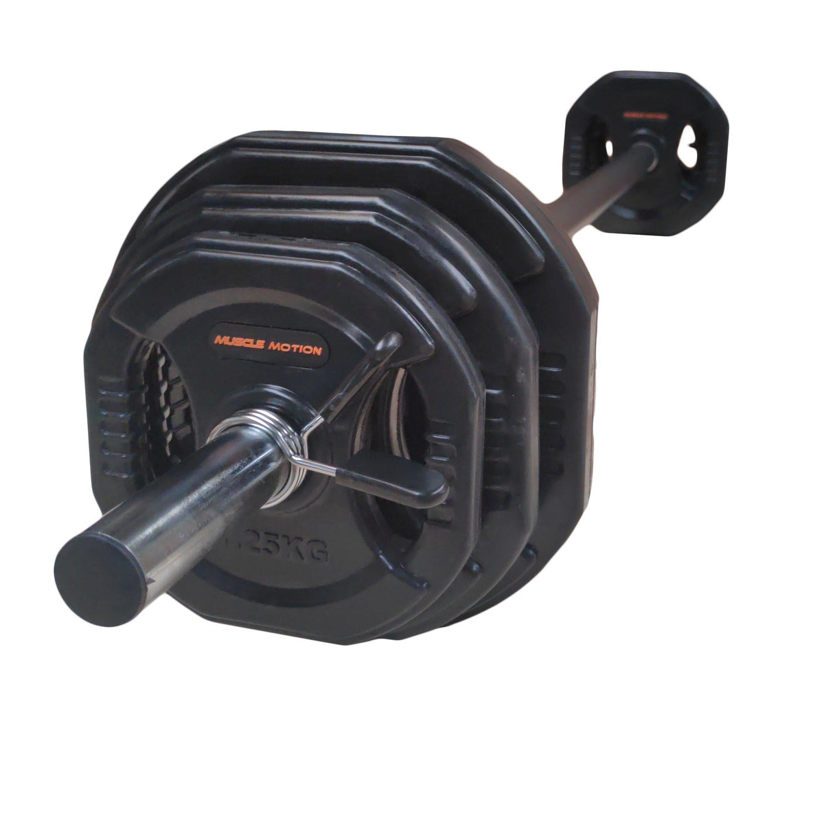 Muscle Motion 20kg Black Barbell Pump Set Plus Step