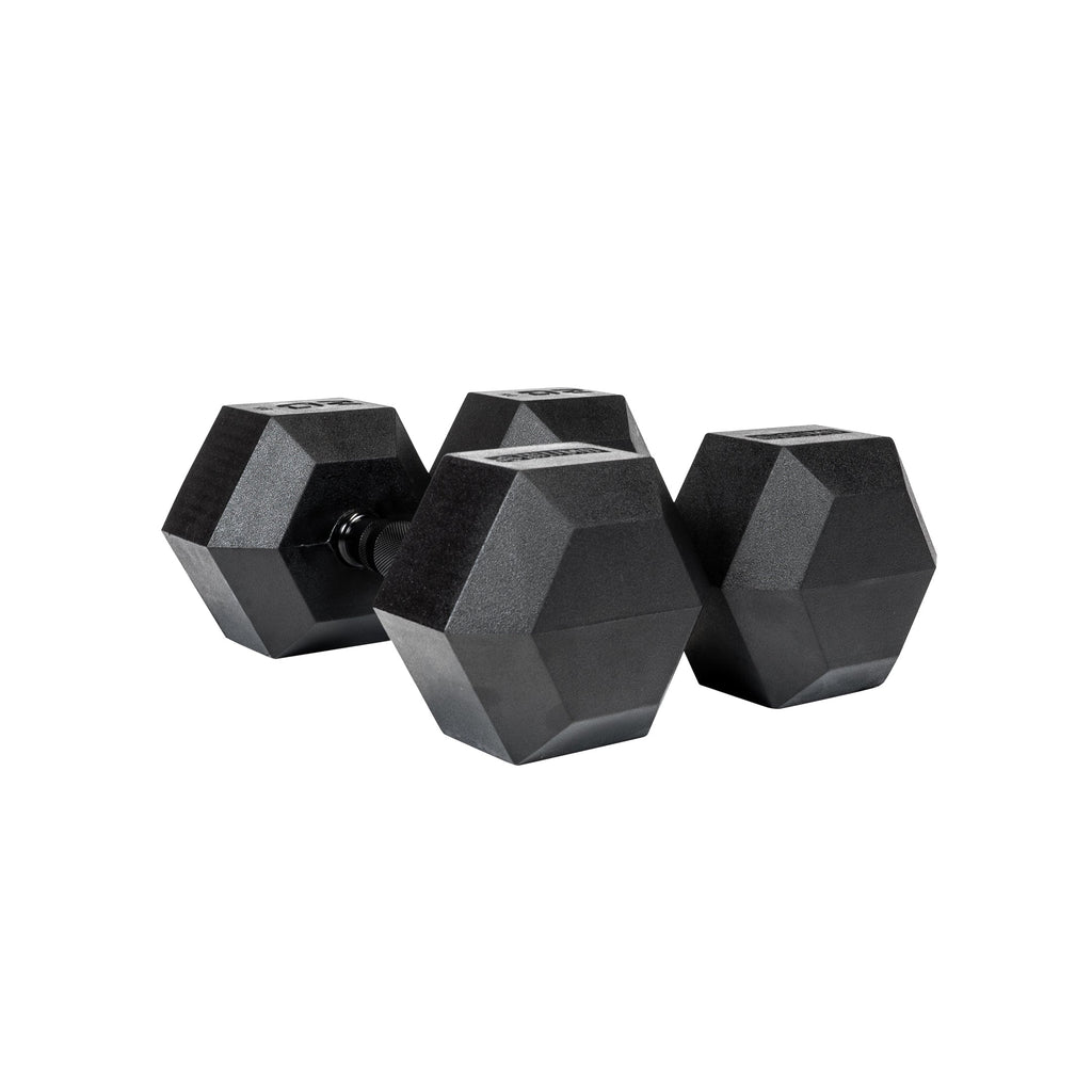 20kg Black Hex Dumbbell Pair