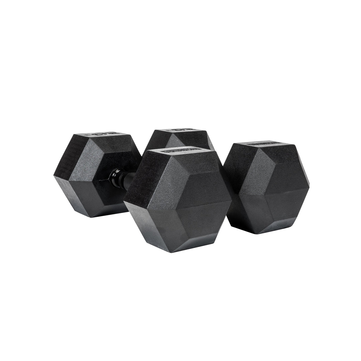 20kg Black Hex Dumbbell Pair