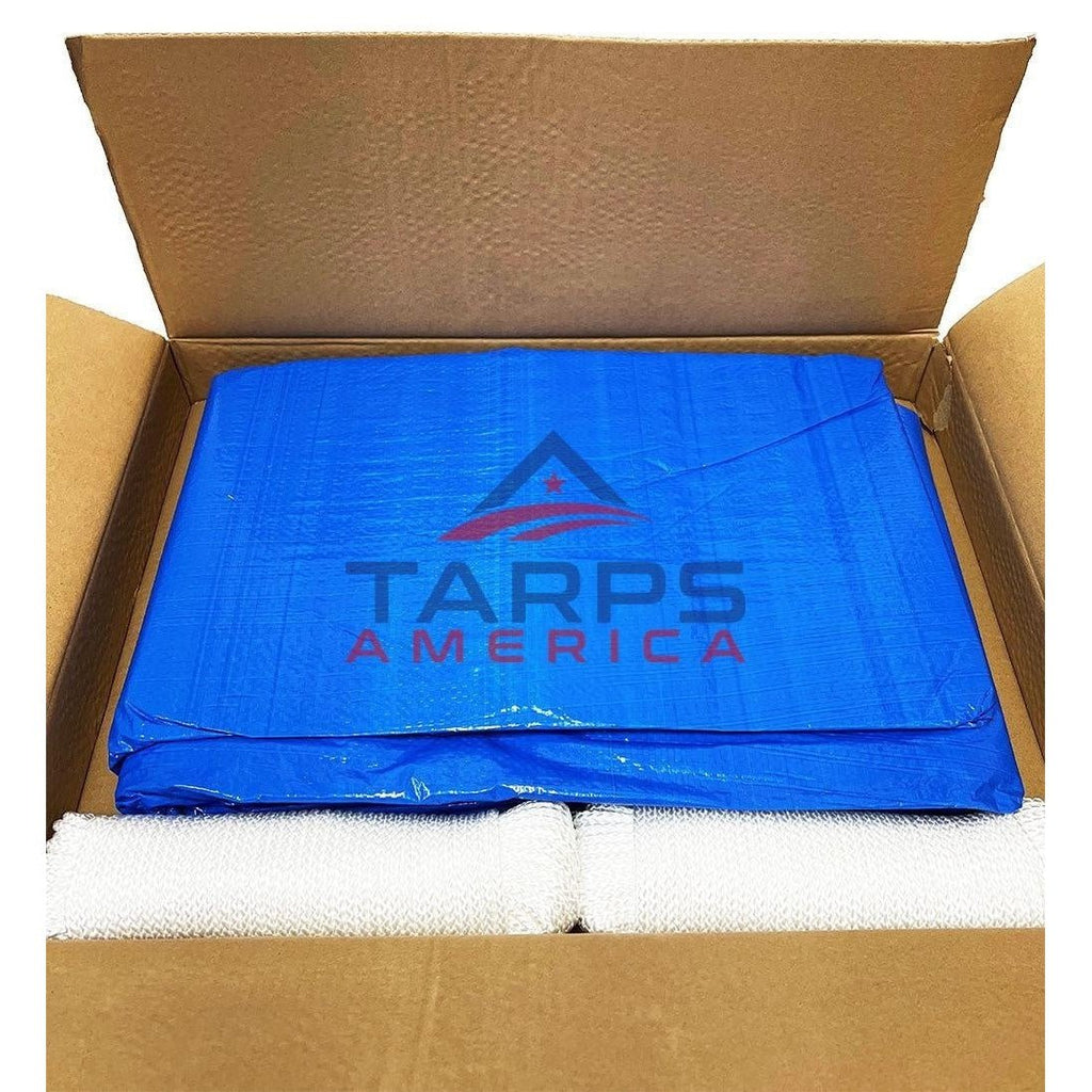 20'x 25' FEMA-Style Blue Self Help Fire Retardant Disaster Tarp Kit with 2 Ropes