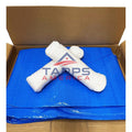 20'x 25' FEMA-Style Blue Self Help Fire Retardant Disaster Tarp Kit with 2 Ropes