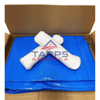 20'x 25' FEMA-Style Blue Self Help Fire Retardant Disaster Tarp Kit with 2 Ropes