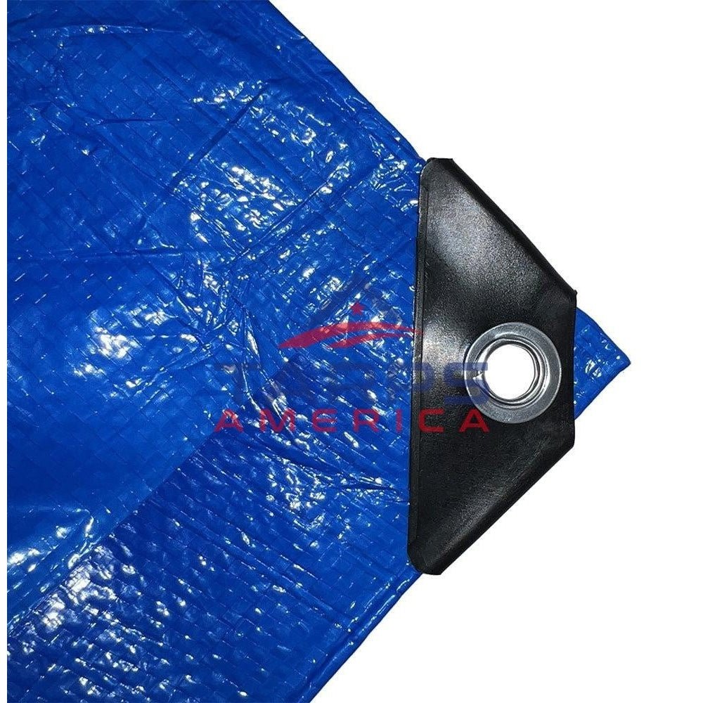 20'x 25' FEMA-Style Blue Self Help Fire Retardant Disaster Tarp Kit with 2 Ropes
