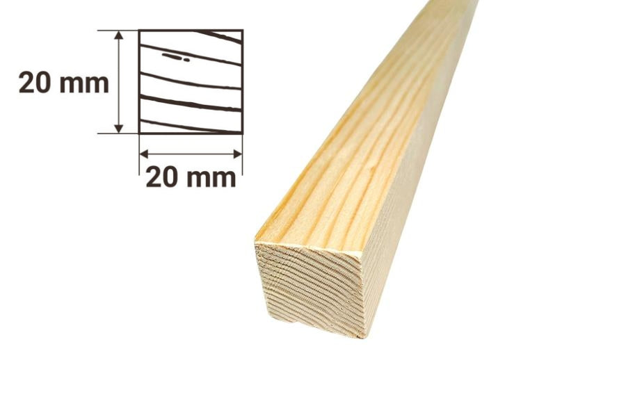 Planed wooden timber beam – 1 metre smooth finish pine