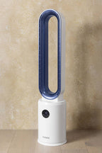 Haden 215024 Efficient 50W Modern Cooling Bladeless Tower Fan - White/Blue