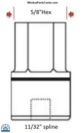 216 - Crank Handle Adapter for Clear Story Windows "Female"