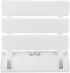 iBathUK Senda Folding Shower Seat Wall Mounted, Fold Up Shower Stool, Shower Chair Foldable Bathroom Stool for Elderly, White