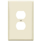 ENERLITES Oversized Duplex Outlet Covers, Jumbo Wall Plate, Light Almond - color: Light Almond, size: Over-Size