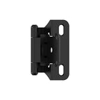 Amerock 1 Pair 1/4" Overlay Matte Black Partial Wrap Cabinet Hinge - color: Matte Black, size: 1/4 Inch (6 mm) Overlay