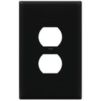 ENERLITES Oversized Duplex Outlet Covers, Jumbo Wall Plate, 1 Pack, Black - color: Black, size: Over-Size