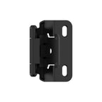 Amerock 1 Pair 1/2" Overlay Matte Black Partial Wrap Cabinet Hinge - color: Matte Black, size: 1/2 Inch (13 mm) Overlay