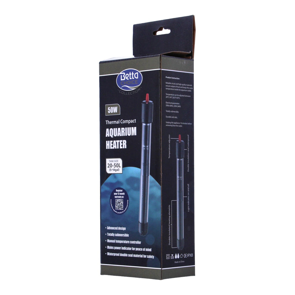 Betta Thermal 50W Submersible Aquarium Heater