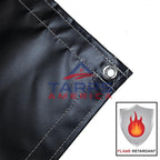 22 oz AtlasShield® Pro Super Heavy Duty Black PVC Coated Vinyl Fire Retardant Tarps