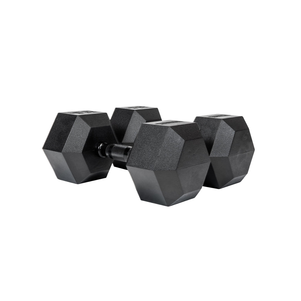 22.5kg Black Hex Dumbbell Pair