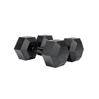22.5kg Black Hex Dumbbell Pair