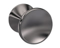 Nuie Indented Round Knob, Crafted from High-quality Zamac, Durable Bathroom Accessories, Brushed Pewter