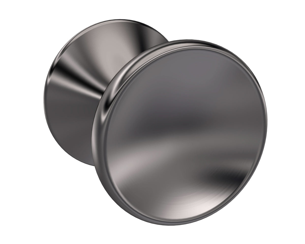 Nuie Indented Round Knob, Crafted from High-quality Zamac, Durable Bathroom Accessories, Brushed Pewter