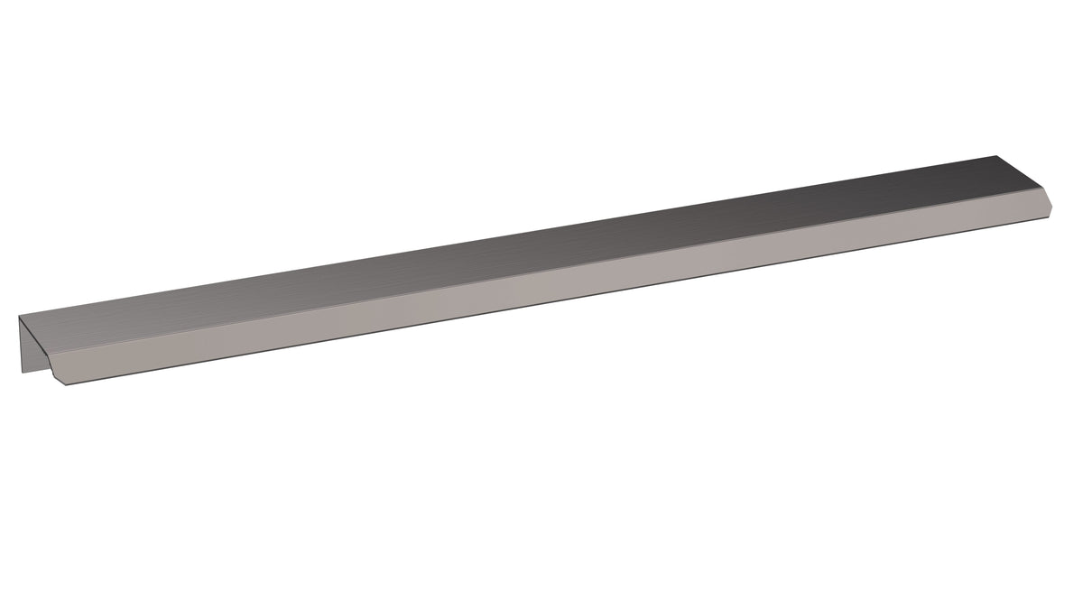Nuie Finger Pull Handle, Crafted from High-quality Aluminium, Durable Bathroom Accessories, Brushed Pewter, 300mm