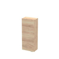 Hudson Reed Fusion Wall Hung 1 Soft Close Door Unit without Basin, Modern Bathroom Furniture in Bleached Oak Finish, 300mm