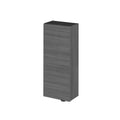 Hudson Reed Fusion Wall Hung 1 Soft Close Door Cabinet without Basin, Modern Bathroom Cabinet in Anthracite Woodgrain Finish, 300mm