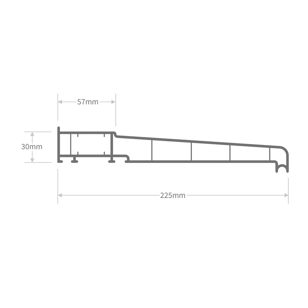 225mm Window Sill (with End Caps)