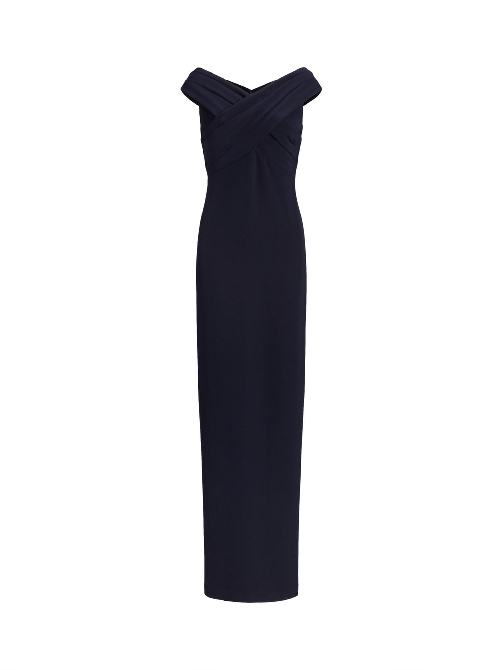 Ralph Lauren Women's Irene Crepe Off Shoulder Dress - Lighthouse Navy Size 8