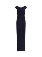 Ralph Lauren Women's Irene Crepe Off Shoulder Dress - Lighthouse Navy Size 8