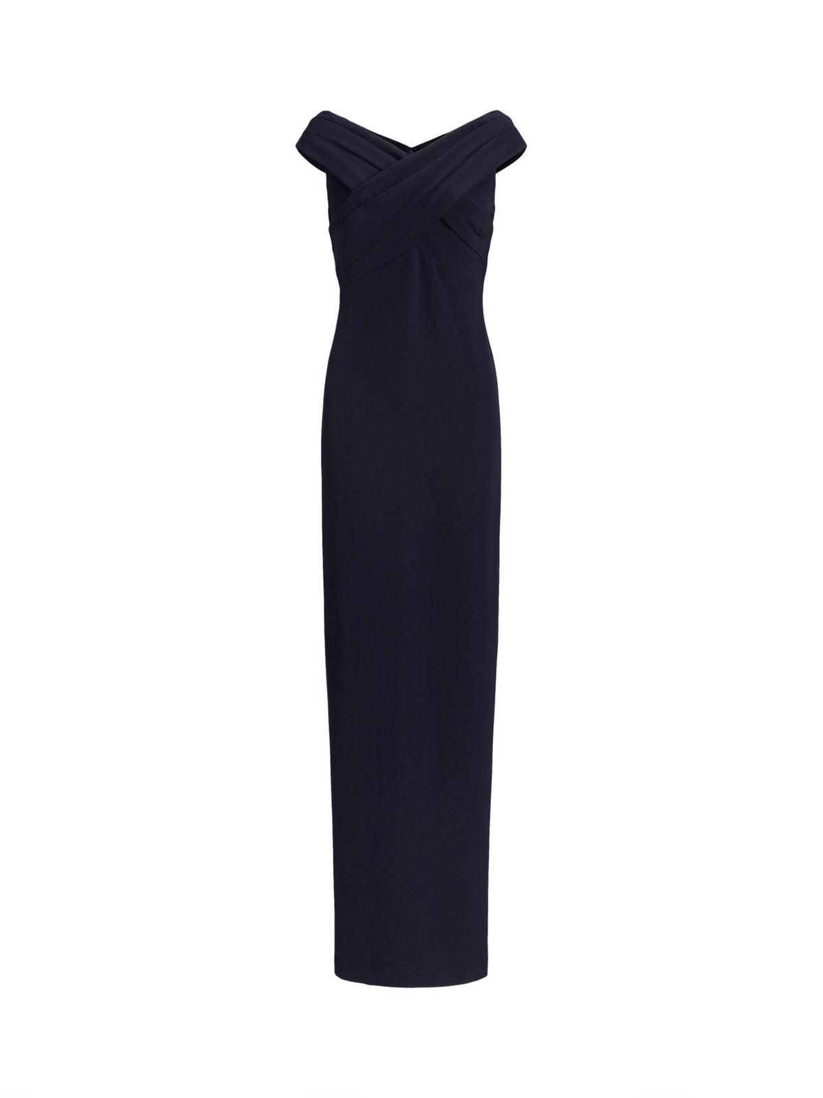 Ralph Lauren Women's Irene Crepe Off Shoulder Dress - Lighthouse Navy Size 8