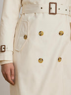 Ralph Lauren Double Breasted Women's Casual Trench Coat - Cream Size XS