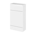 Hudson Reed Fusion Floor Standing WC Unit & Top Compact, Vanity Unit in Bathroom, Gloss White, 500mm