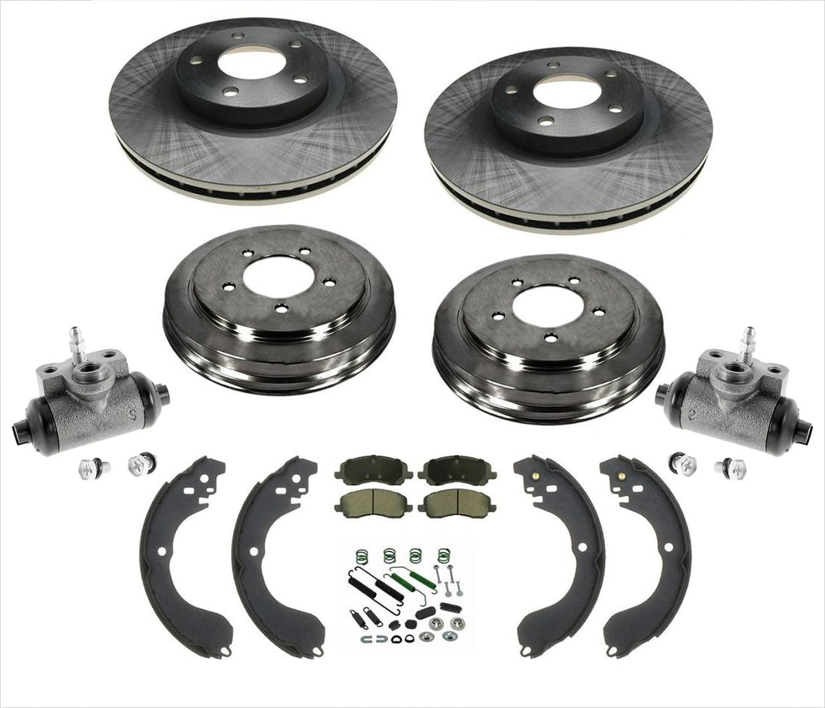 Front Disc Rotors Rear Drums Shoes Fits For Jeep Patriot 08-13 With Rr Drum 9pc