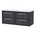 Hudson Reed Lille Countertop Basin Unit, Marble Top Vanity Unit with 4 Drawers, Modern Bathroom Furniture, Modern Luxury Vanity Unit for Stylish Bathrooms, 1200mm