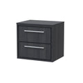Hudson Reed Lille Countertop Basin Unit, 2-Drawer Modern Vanity with Worktop, Durable Bathroom Furniture, Luxury Marble Top Vanity Unit for Stylish UK Bathrooms, 600mm
