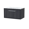 Hudson Reed Lille Countertop Vanity Unit with Marble Worktop, Durable Bathroom Furniture, Single Drawer Luxury Vanity Unit for Modern Bathrooms, 800mm
