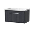 Hudson Reed Lille Wall Hung Vanity Unit with Basin, Durable Bathroom Furniture, Compact White Sink Vanity Unit for Custom Bathroom Setups, 800mm