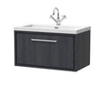 Hudson Reed Lille Wall Hung Vanity Unit with 1 Tap Hole Basin, Durable Bathroom Furniture, Compact Sink Vanity Unit for Modern Bathroom Interiors, 800mm