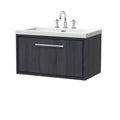 Hudson Reed Lille Wall Hung Vanity Unit with 3 Tap Hole Basin, Durable Bathroom Furniture, Compact Sink Vanity Unit for Traditional Bathroom Setups in Premium White Finish, 800mm
