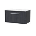 Hudson Reed Lille Countertop Vanity Unit with Marble Worktop, Durable Bathroom Furniture, Luxury Single Drawer Modern Vanity Unit for Contemporary Bathrooms, 800mm