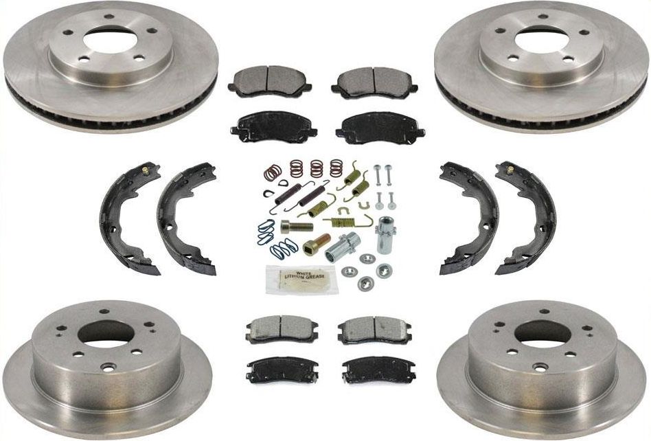 Brake Rotors Brake Pads Spring Kit for Mitsubishi Galant 2.4L 08-12