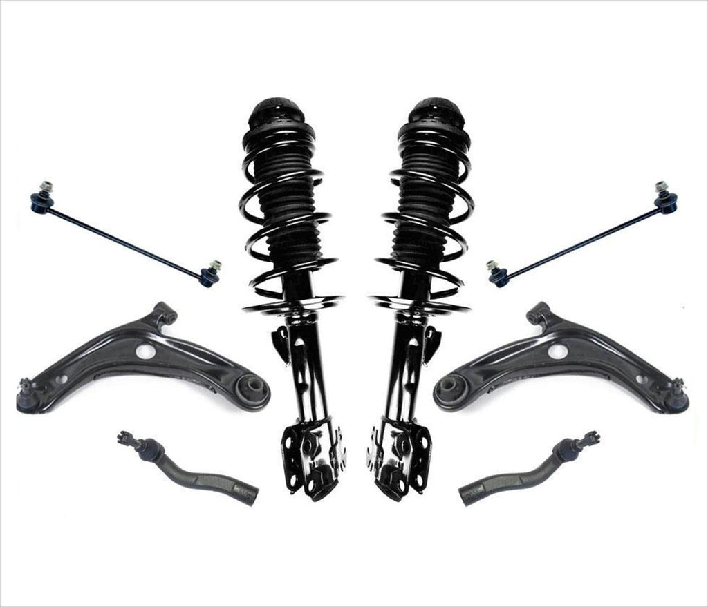 Front Coil Spring Struts Control Arms Tie Rods Links For Toyota Yaris 2006-2014